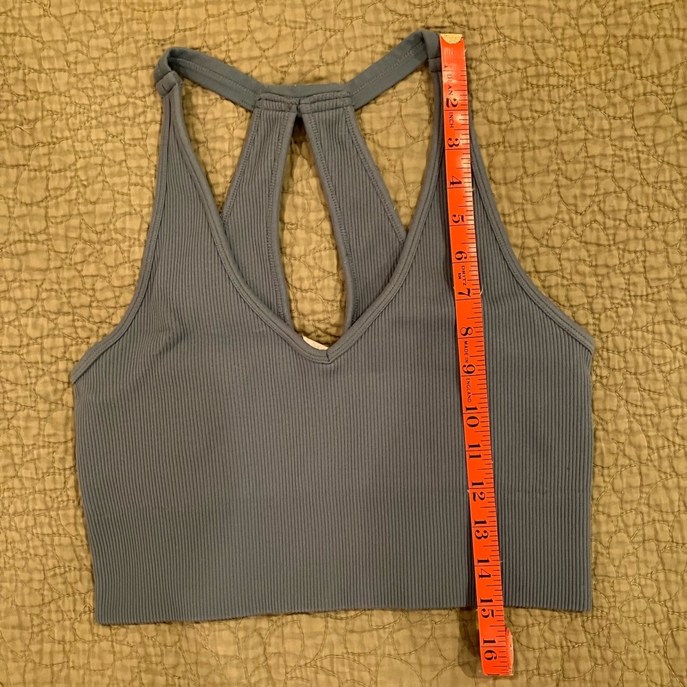 🎉 3/$15 Ribbed V-Neck Racerback Bralette - Blue XL - Picture 8 of 8